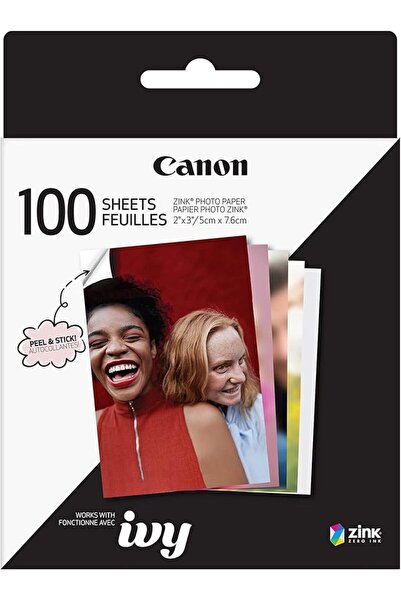 Canon Gate كانون زينك ™   حزمة ورق صور لاصق (100 ورقة)، متوافق مع طابعة الصور...