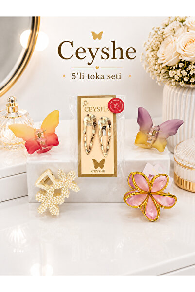 CeyShe Pinterest Set of 5 Mixed Color Buckles |   Lotus Butterfly Clasp Buckl...
