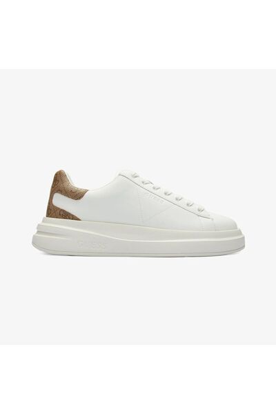Guess Fmpviblea12-Wbeib Elba Leather Men's White Sneaker