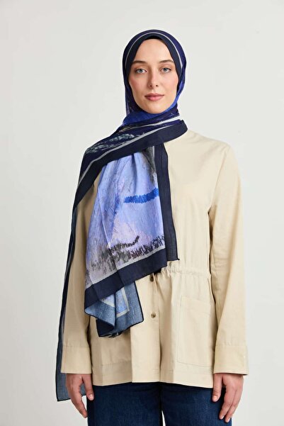 Modakaşmir Delta Pattern Liva Modal Shawl