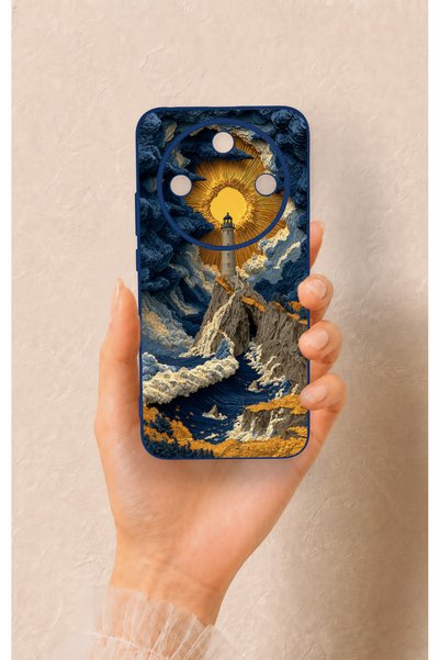 Vip Case Honor Magic 8 Lite Compatible Lighthouse Patterned Silicone Case
