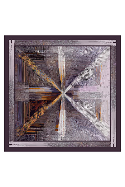 Arancia Mürdüm 90X90 Silk Twill Scarf
