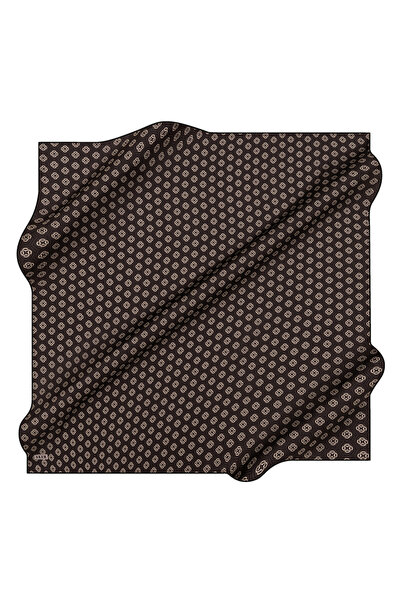 Aker Koyu Gri 90X90 İpek Krep Saten Eşarp