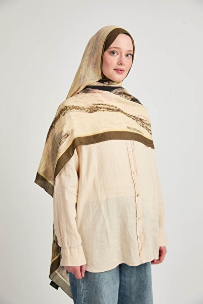 Modakaşmir Delta Pattern Liva Modal Shawl