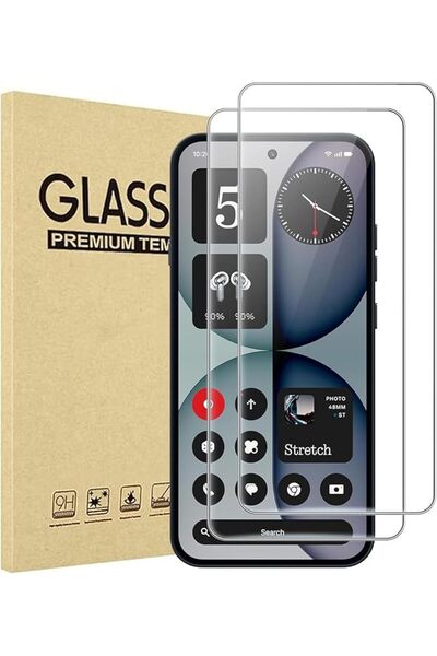 GENERAL [عبوة من قطعتين] واقي شاشة لهاتف Nothing Phone (4a)، غطاء كامل من الز...