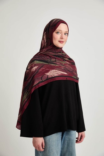 Modakaşmir Canvas Pattern Liva Modal Shawl
