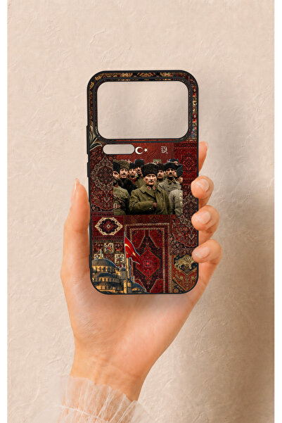 Vip Case Mi 17 Pro Max Uyumlu Bozkurt ve Atatürk Desenli Silikon Kılıf