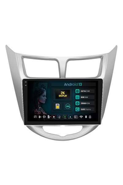 HUB64 Navigatie Android Hyundai Accent (2011-2016), 9.5 inch, 8GB RAM, CarPla...
