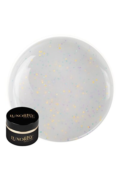 LUXORISE UV Construction Nail Gel Confetti Cake 15ml, Frozen Batter