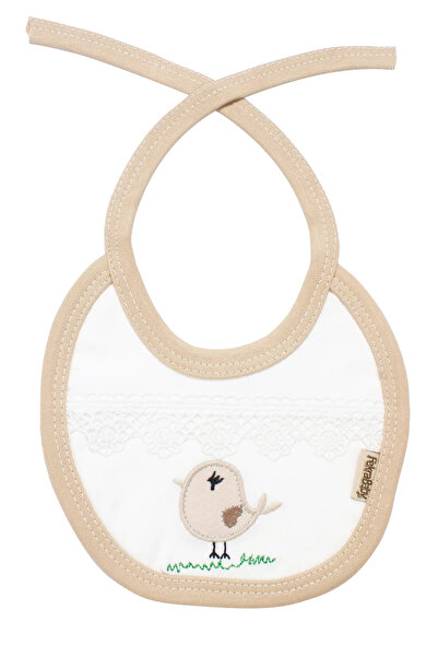 bebegen Baby Girl Brown Lace Apron with Chick Motif and Tie