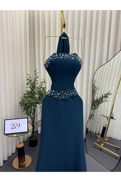 Boutique 219 Long Crepe Evening Dress