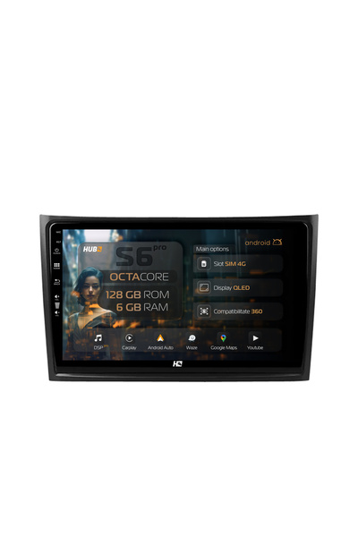 HUB64 Navigație Android Volvo XC90 (2002-2014), 10.1 inch, 6GB RAM, CarPlay ș...