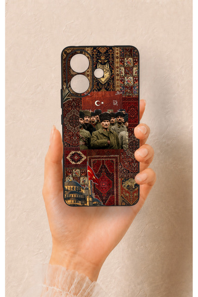 Vip Case Vivo V60 Lite Compatible Bozkurt and Ataturk Patterned Silicone Case