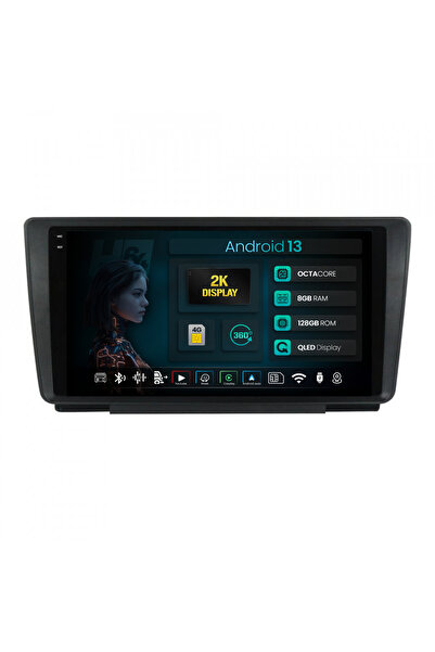 HUB64 Navigație Android Skoda Octavia 2, 9,5 inch, 8GB RAM, CarPlay și Androi...