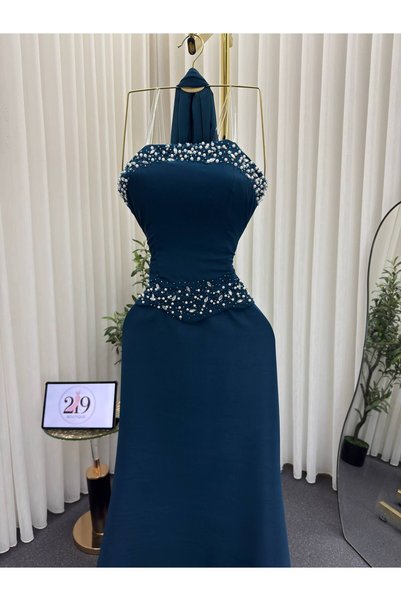 Boutique 219 Long Crepe Evening Dress