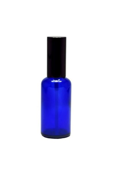 OEM Blue bottle with spray pump, black GL18 spray pump, 100ml