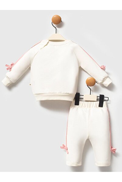 Moi Noi 2-Piece Bowknot Set for 3-12 Months - Ecru