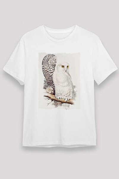 Darkhane Owl White Unisex T-Shirt T-Shirt