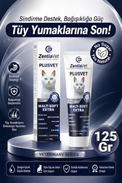 zentiavet Tüy Yumağı ve Kusma Önleyici Kedi Maltı Sindirim Düzenleyici Bağışı...