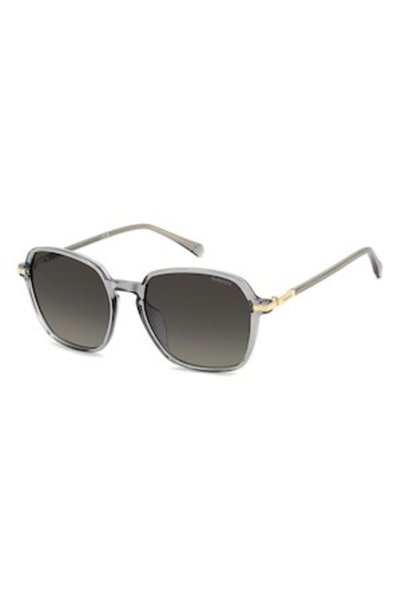 Polaroid , Sunglasses with polarized lenses, Gold, Grey, Transparent, 55-17-145