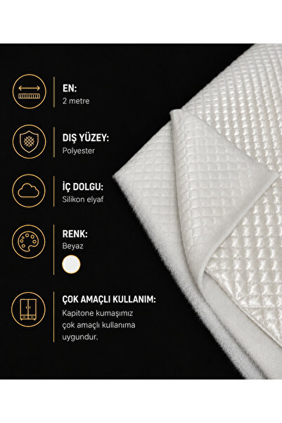 FAVORA Quilted Bark Stitched Fabric 1 Meter – Cream