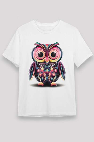 Darkhane Owl White Unisex T-Shirt T-Shirt