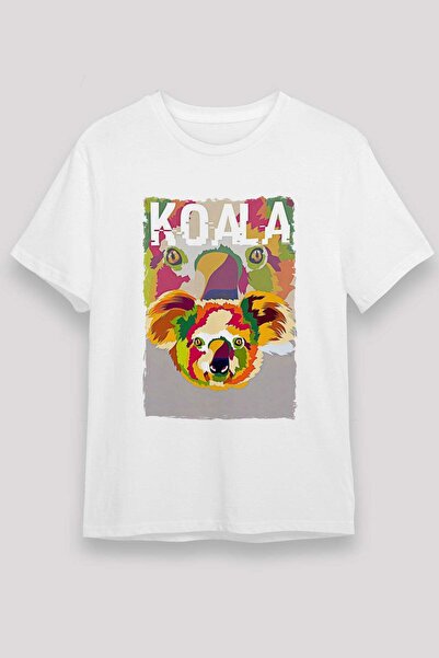 Darkhane Koala Unisex Printed White T-Shirt - Tshirt