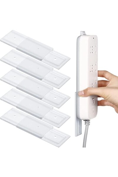 BIGTHREE Power Strip Holder, 6 Pcs Self Adhesive Power Strip, Wall Mounted Pr...