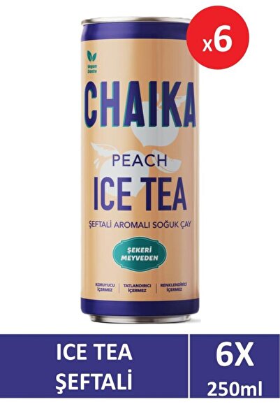 Chaika Şeftali Ice Tea 250 ml x 6 Adet
