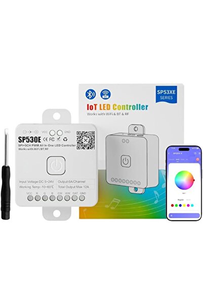 AZONEE وحدة تحكم LED SP530E 12 في 1 مع واي فاي/بلوتوث وأليكسا، وحدة تحكم موسي...