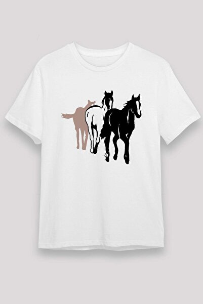 Darkhane Horse White Unisex T-Shirt T-Shirt