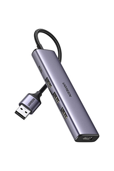 Ugreen Hub USB/ Stație de andocare Ugreen, 20805, Conectivitate extinsă, Gri