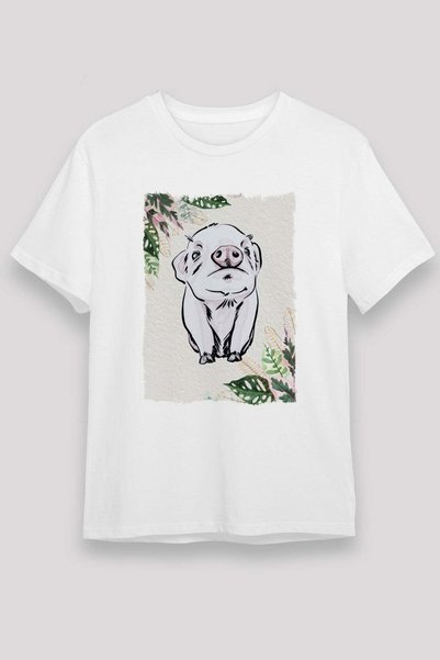 Darkhane Pig White Unisex T-Shirt T-Shirt