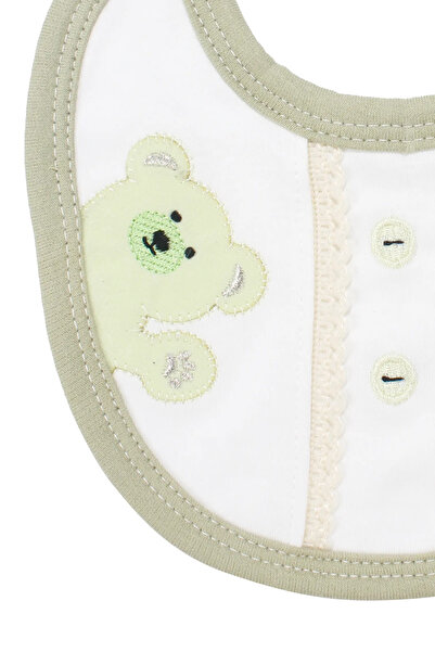bebegen Unisex Green Bear Printed Paw Tie Apron