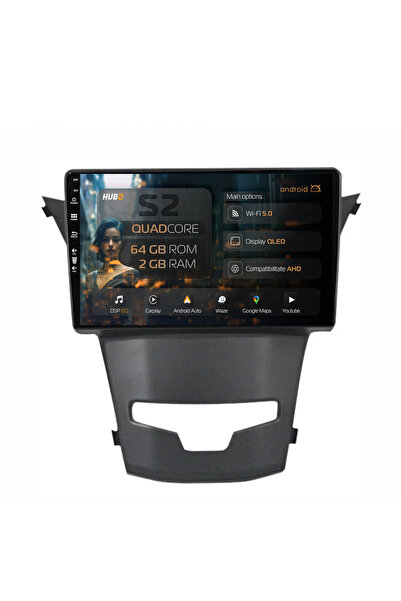 HUB64 Σύστημα πλοήγησης Android Ssangyong Korando (2013-2019), 9 ιντσών, 2GB ...