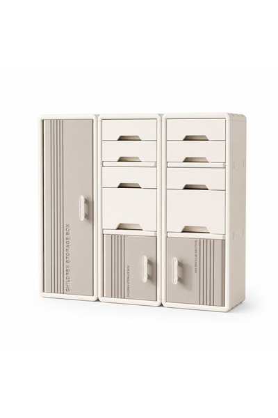 BuzzleB Dulap organizator pentru copii, set 3 module, 8 sertare si 3 comparti...