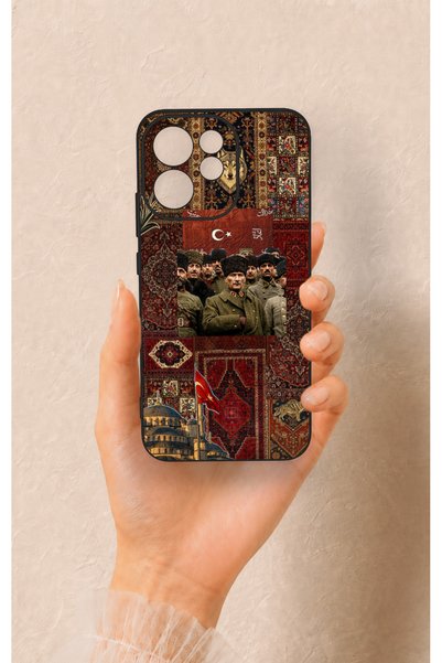 Vip Case Oppo Reno 15F Compatible Bozkurt and Atatürk Patterned Silicone Case