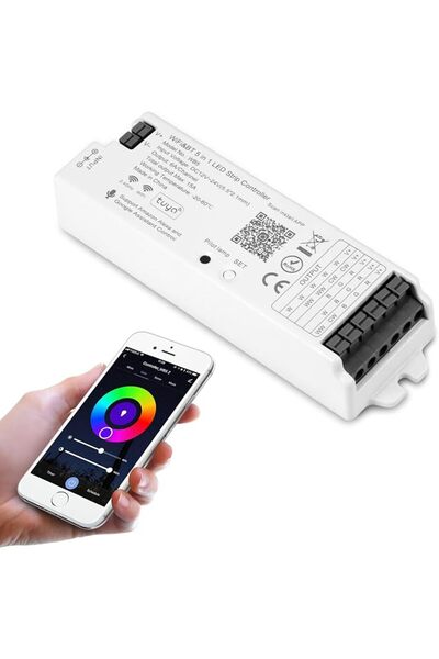 AZONEE WB5 5 in 1 WiFi Bluetooth LED Strip Controller, Dimmable Compatible wi...