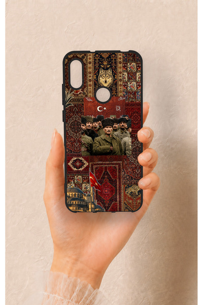 Vip Case Huawei Y6 2019 Uyumlu Bozkurt ve Atatürk Desenli Silikon Kılıf