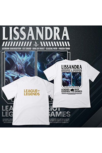 EZ Design تي شيرت مطبوع كبير الحجم من League of Legends -LISSANDRA-