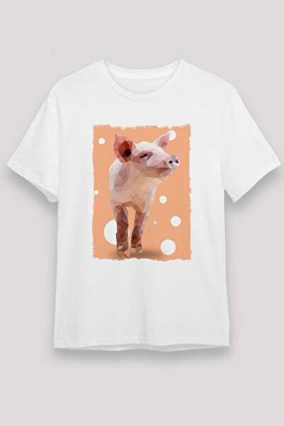 Darkhane Pig White Unisex T-Shirt T-Shirt