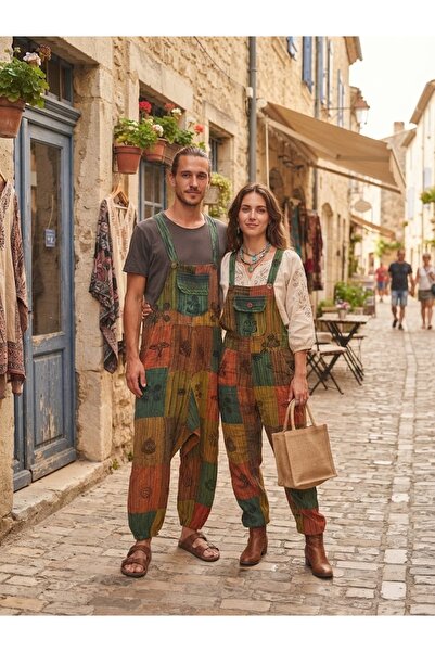AYASOFYA OTANTIK Unisex Indian Ethnic Patterned Jumpsuit