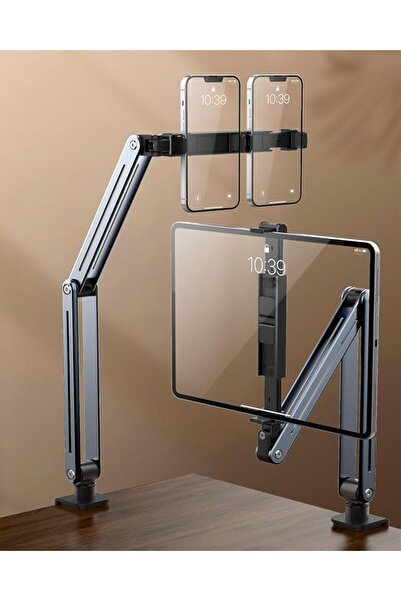 NALACAL Tablet Stand for Bed, Adjustable iPad Arm Mount Aluminum Alloy Foldab...