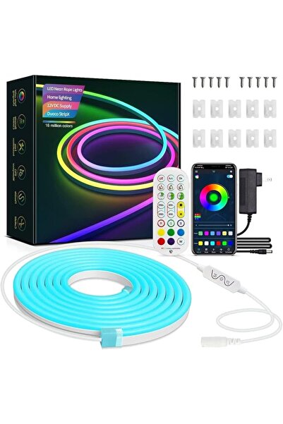 Tazweeq Tasweeq Led Neon String Light 16.4 Feet (5m) Rgb Dimmable Waterproof ...