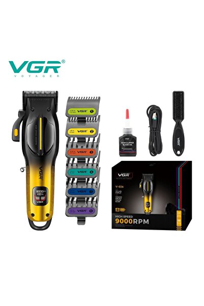 VGR V-226 Profesyonel Saç Sakal Tıraş Makinesi RPM DLC Bıçak Metal Gövde Şarj...
