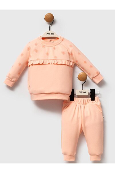 Moi Noi 2-Piece Printed 3-12 Month Set - Powder