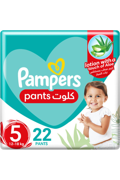 Pampers Baby-Dry Pants With Aloe Vera Lotion, Stretchy Sides, And Leakage Pro...