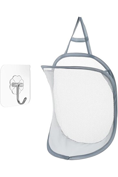 X SPRING Laundry Hamper, Hanging Collapsible Clothes Basket, Portable Mesh La...