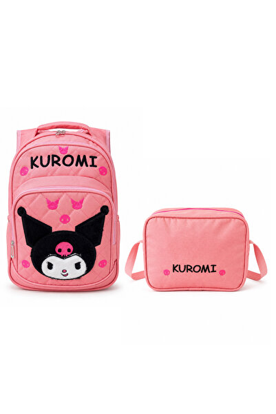 mikeonscosmetics 2-Piece Girls' School Bag Set - Embossed Plush Detailed Elem...