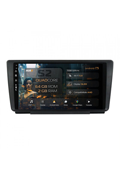 HUB64 Navigație Android Skoda Octavia 2, 9 inch, 2GB RAM, CarPlay și Android ...